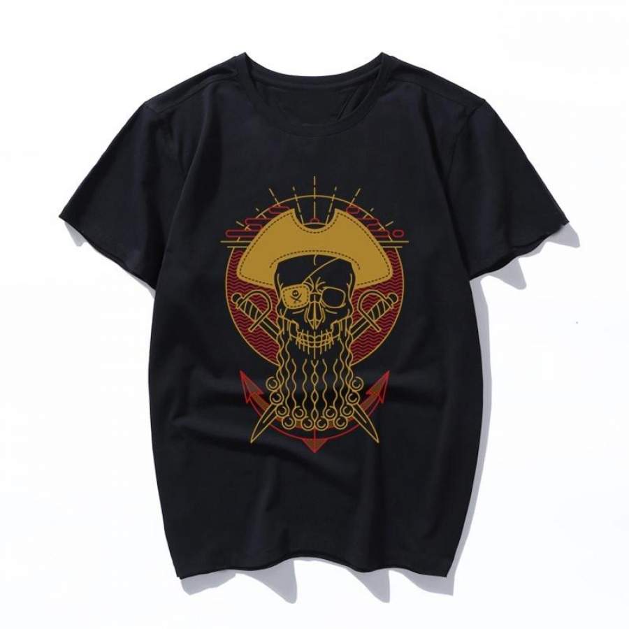 skull pirate clothes Women T Shirt Art Oil Painting Graphic aesthetic Cute Female T-shirt Casual Harajuku Men Tshirt Funny Ulzzang