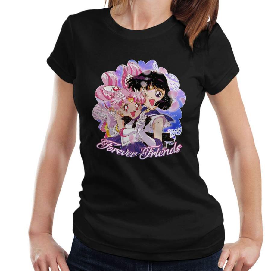 Forever Friends Chibimoon And Hotaru Sailor Moon Women’s T-Shirt