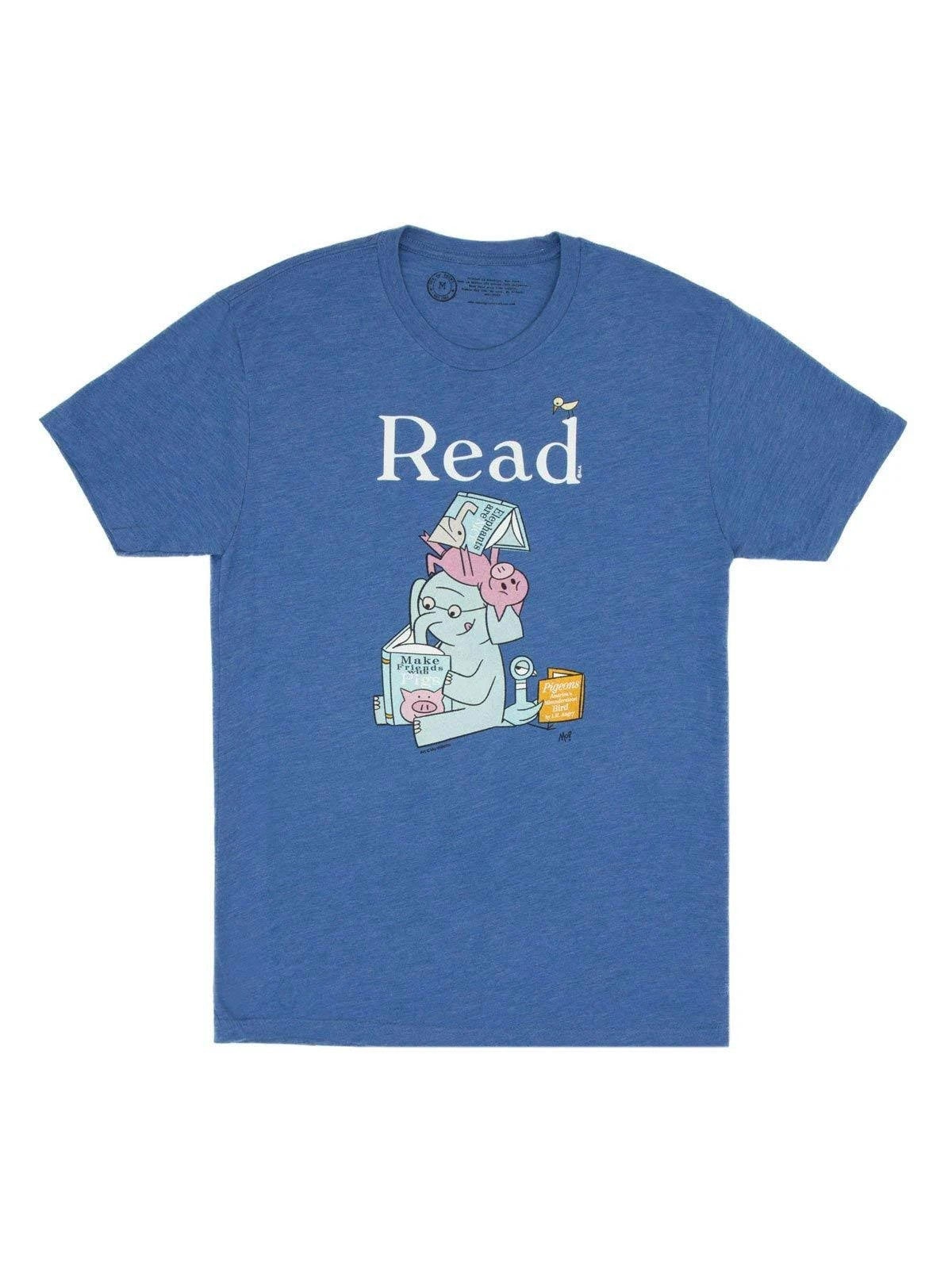 Reading Elephant & Piggie Read  Graphic Unisex T Shirt, Sweatshirt, Hoodie Size S – 5XL