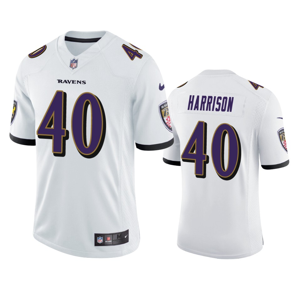 Baltimore Ravens Malik Harrison White Vapor Limited Jersey