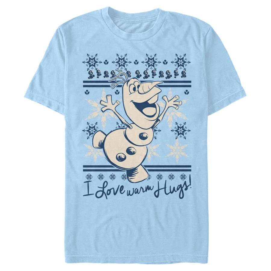 Frozen Men’s Christmas Warm Hugs  T Shirt