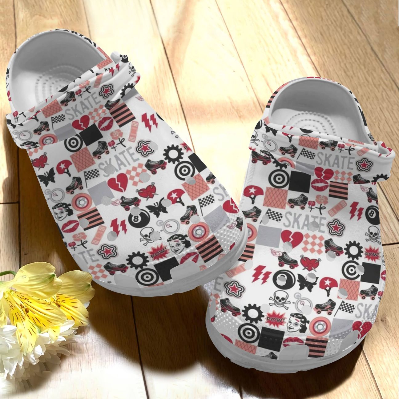 Roller Derby Personalize Clog, Custom Name, Text, Fashion Style For Women, Men, Kid, Print 3D Skate