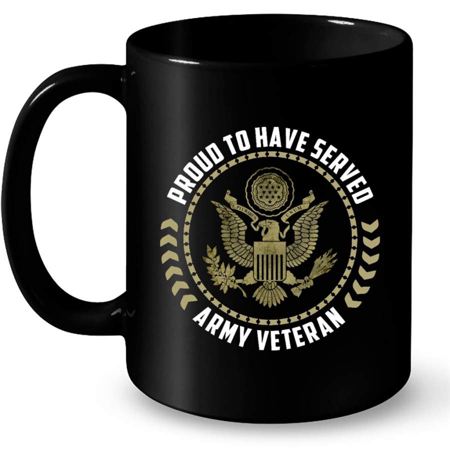 Proud To Have Served Army Veteran B – Full-Wrap Coffee Black Mug