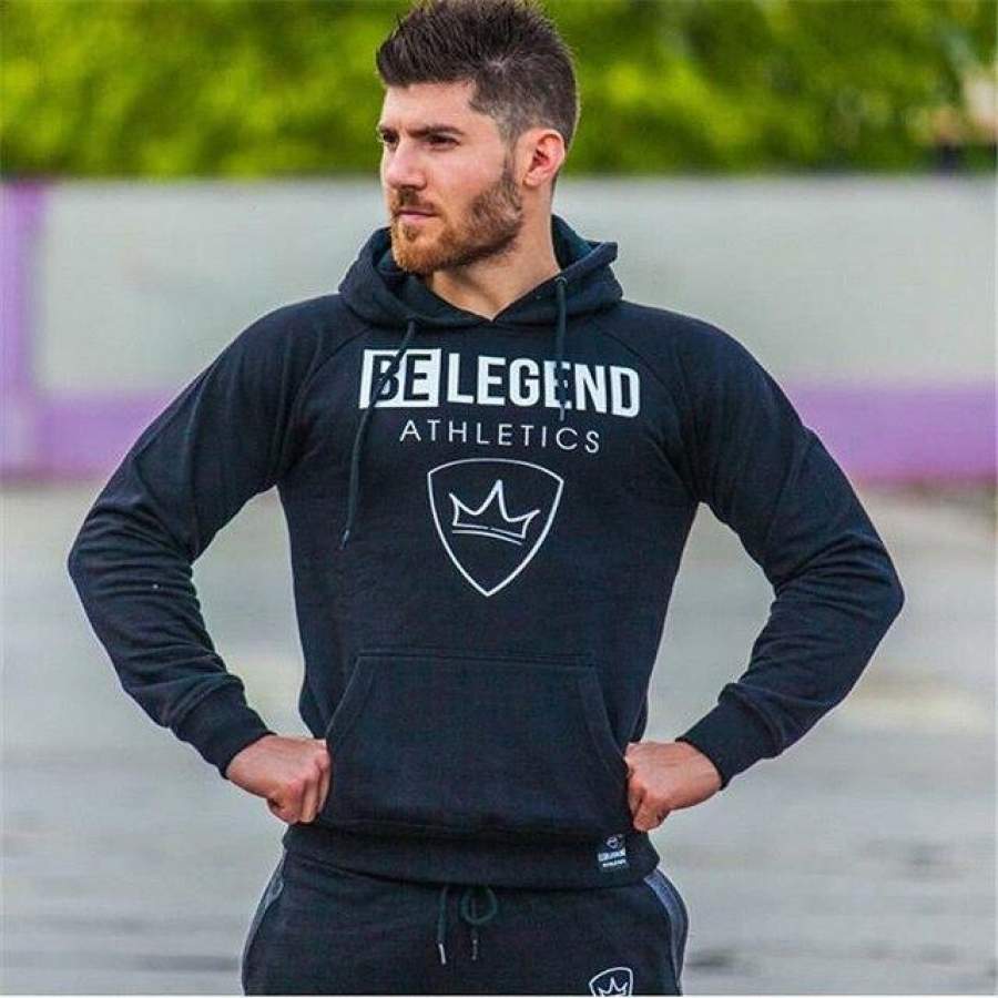 2018 New Men Hoodies Gyms Fits Bodybuilding Sweatshirt Crossfit Pullover Sportswear Male Workout Hooded Clothing