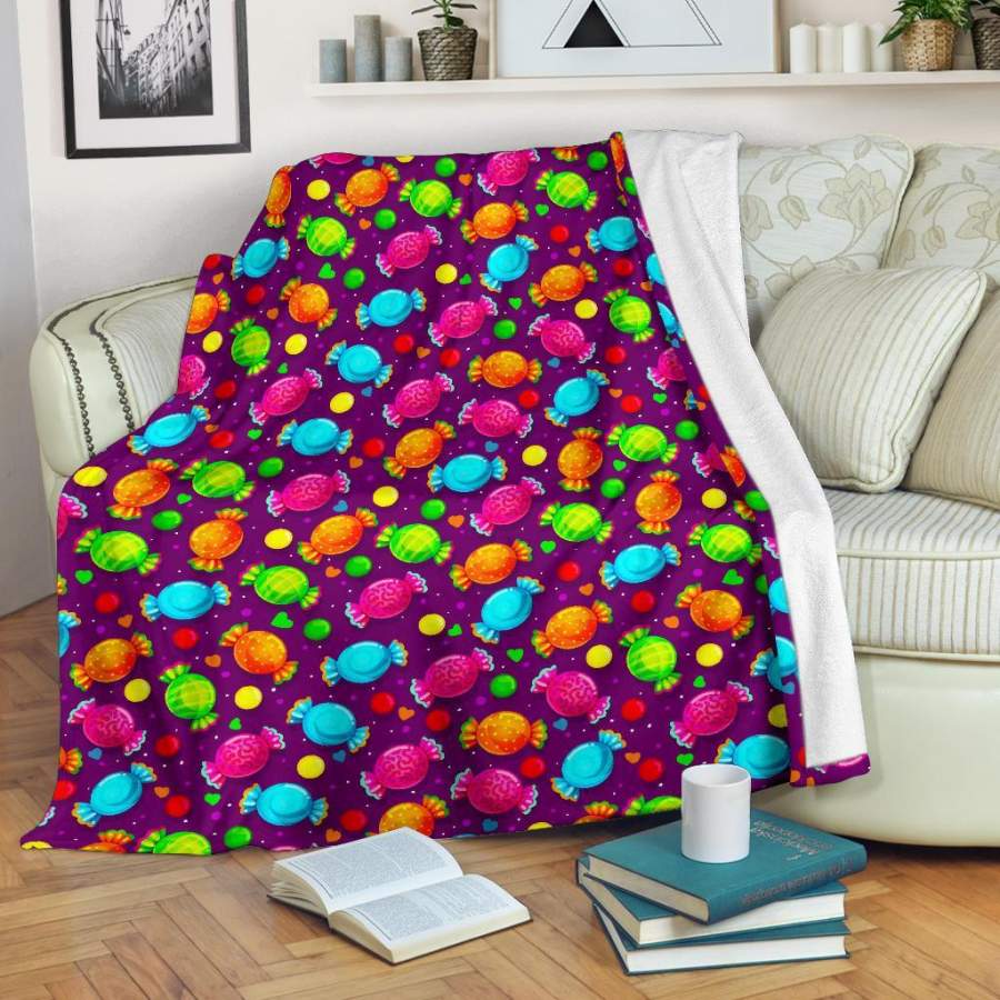 Toffee Candy Pattern Print Blanket