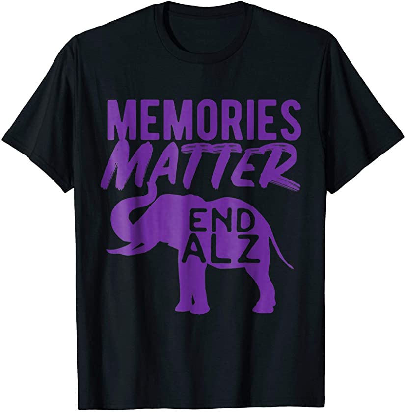 Memories Matter, Alzheimer’s Awareness Tee, Purple Elephant