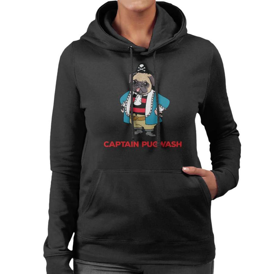 Captain Pugwash Pug Face Women’s Hooded Sweatshirt
