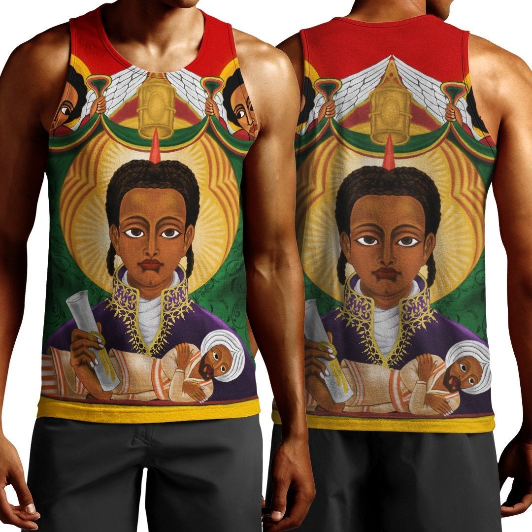 African Tank Top – Ethiopia Tewahado Culture Angel Orthodox Men’S Tank Top – King Style