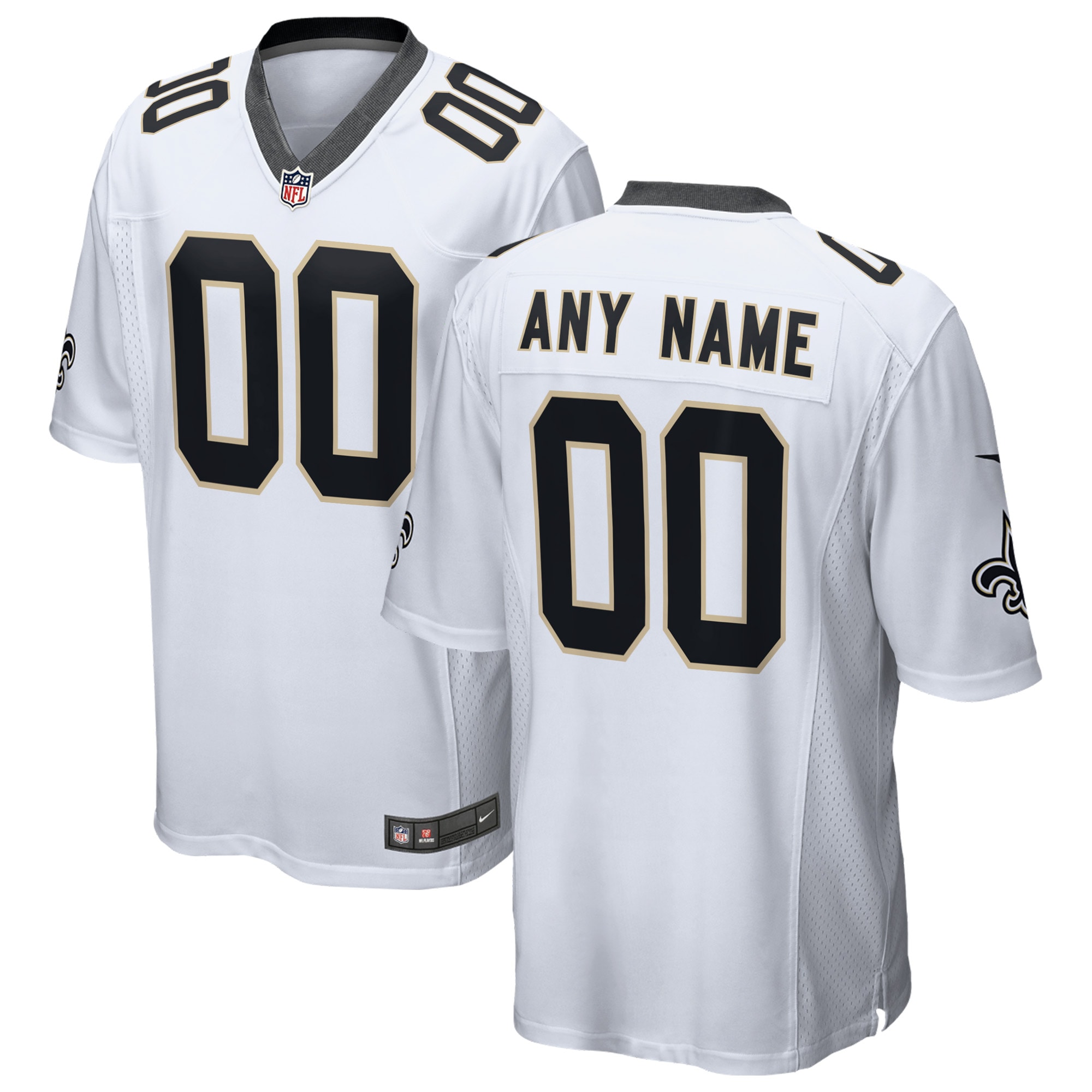 New Orleans Saints 2018 Custom Game Jersey – White