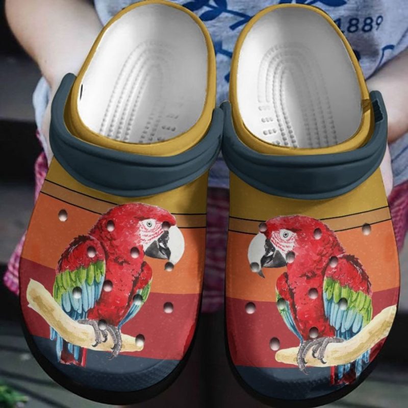 Angry Parrot Shoes – Animal Crocbland Clog Birthday Gifts For Men Friends