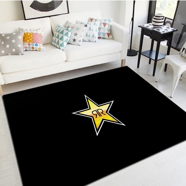 Rockstar energy Logo Area Rug, Living Room Carpet, Floor Mat Home Decor