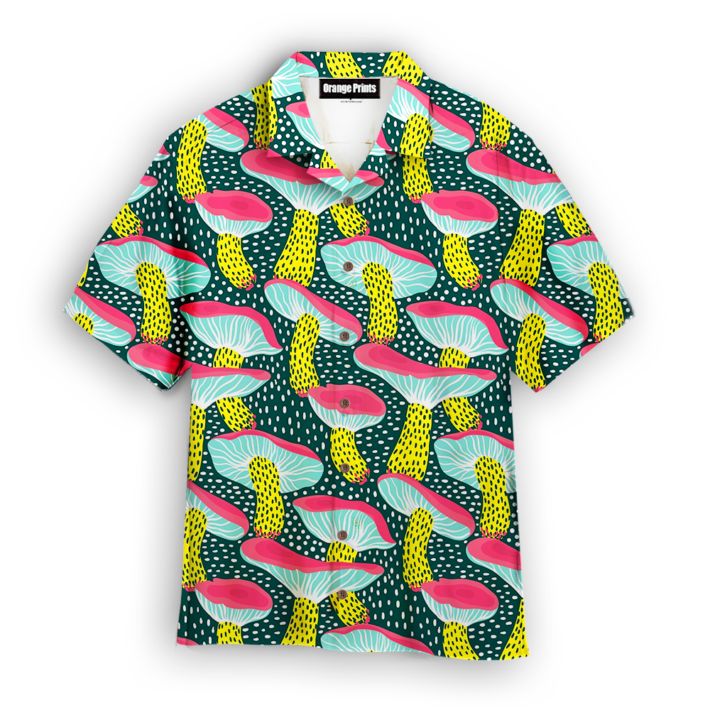 Mushrooms Meadow In Bright Colors Hawaii Shirt For Men And Women Ha37428