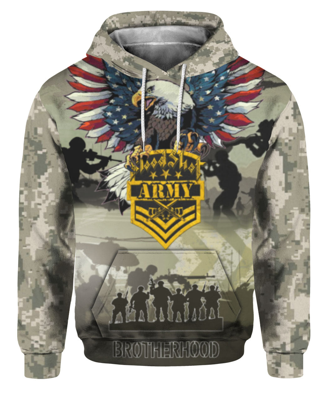 Oragontee Eagle Us Army Veteran 3D All Over Print | For Men & Women | Adult | Hp1136