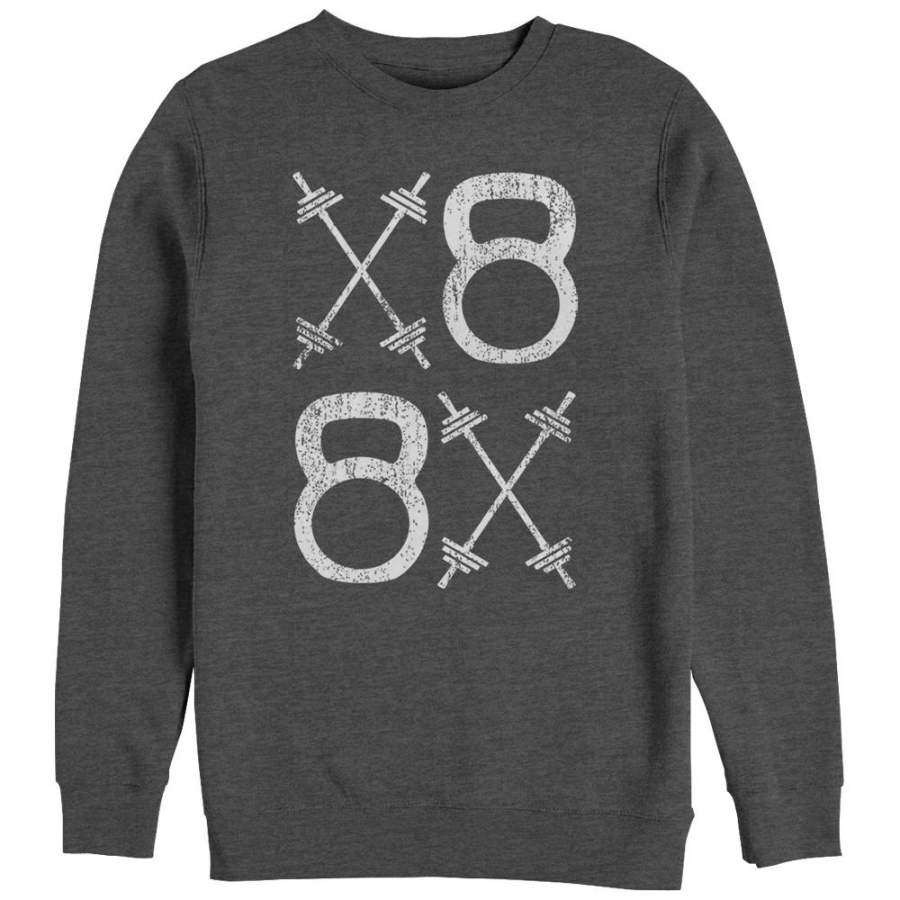 CHIN UP Women’s XO Kettlebells and Barbells  Sweatshirt Charcoal Heather