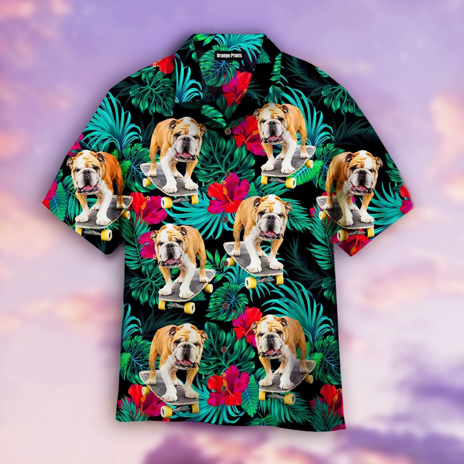 French Bulldog On Skateboard Floral Aloha Hawaii Shirts For Men And Women Ha59910