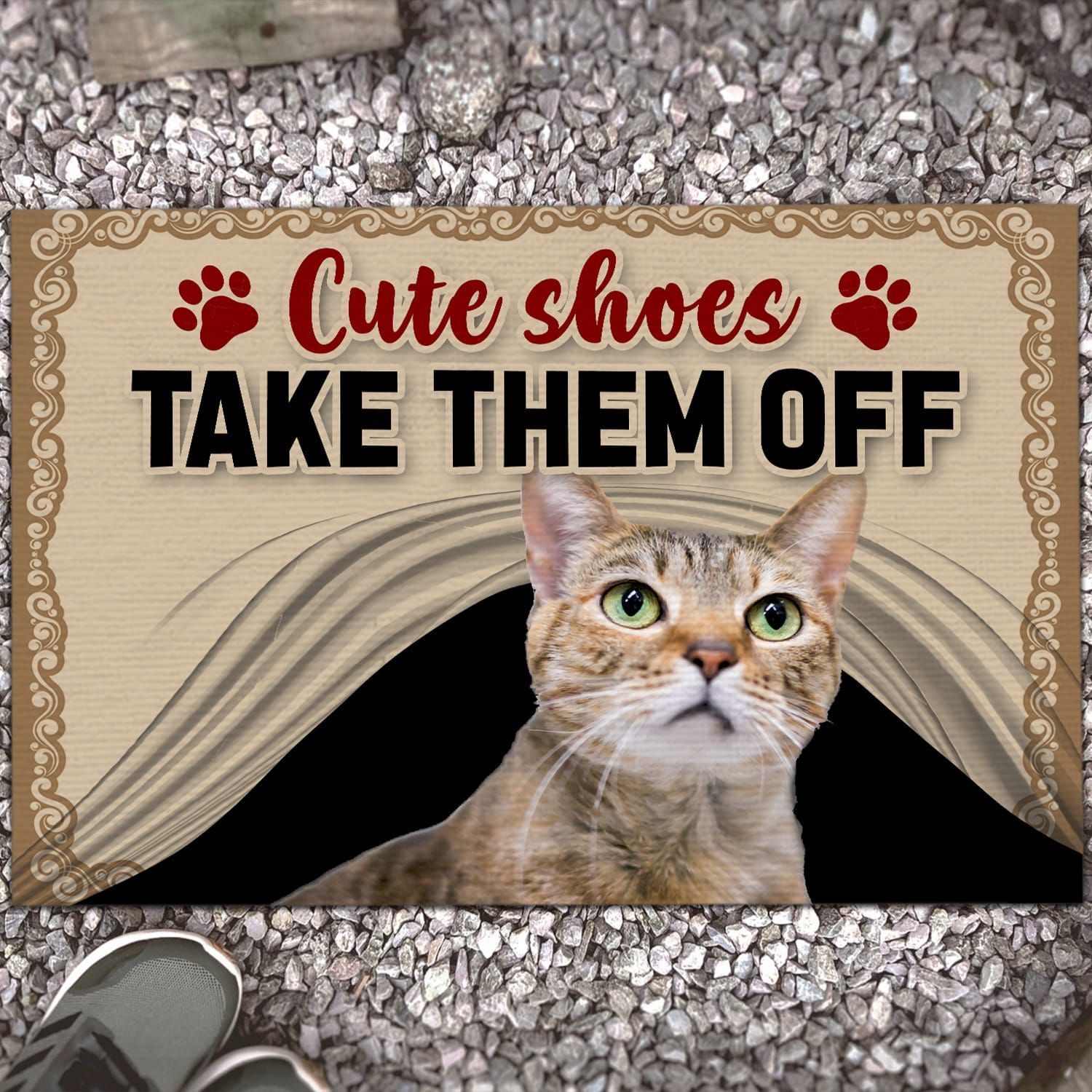 Cute Shoes Take Them Off Cat Decorative Doormat Evg43415