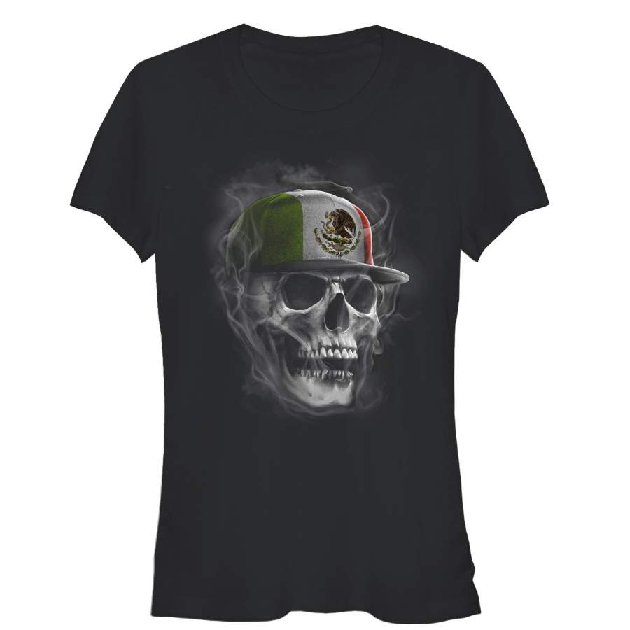 Aztlan Junior’s Smoke Skull  T Shirt Black S