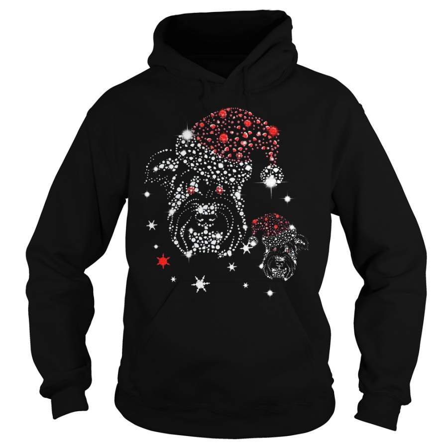 Two Schnauzer Bling Christmas – Hoodie