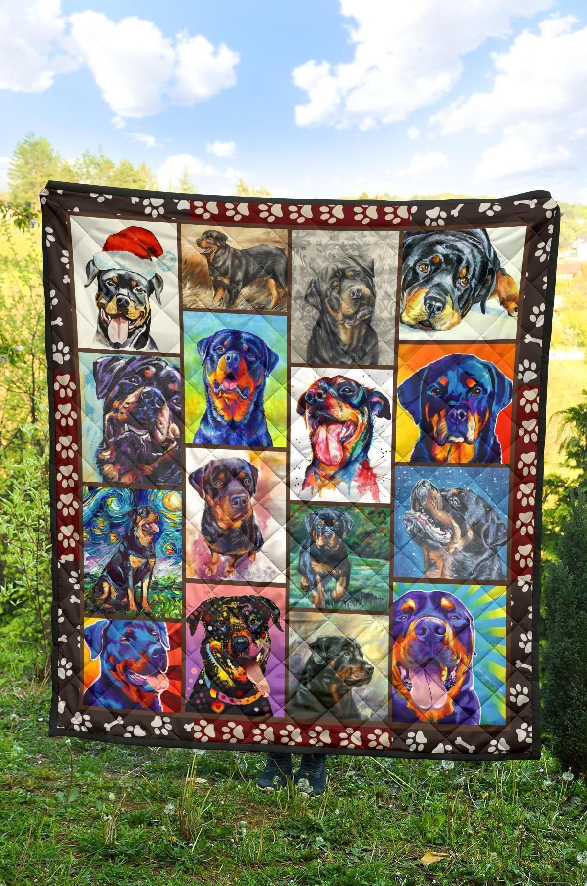 Rottweiler Dog Lover Gift Amazing Rottweiler Dog Quilt Blanket