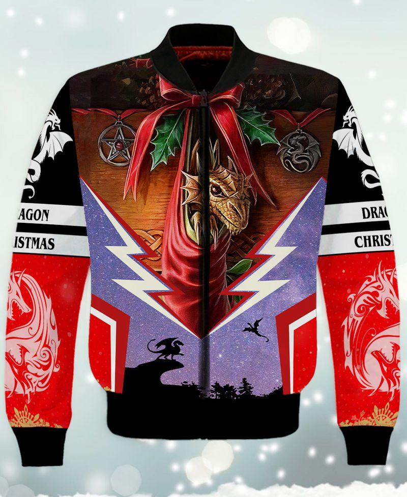 Dragon Gift 3D Shirt For Christmas Holiday 3D Bomber