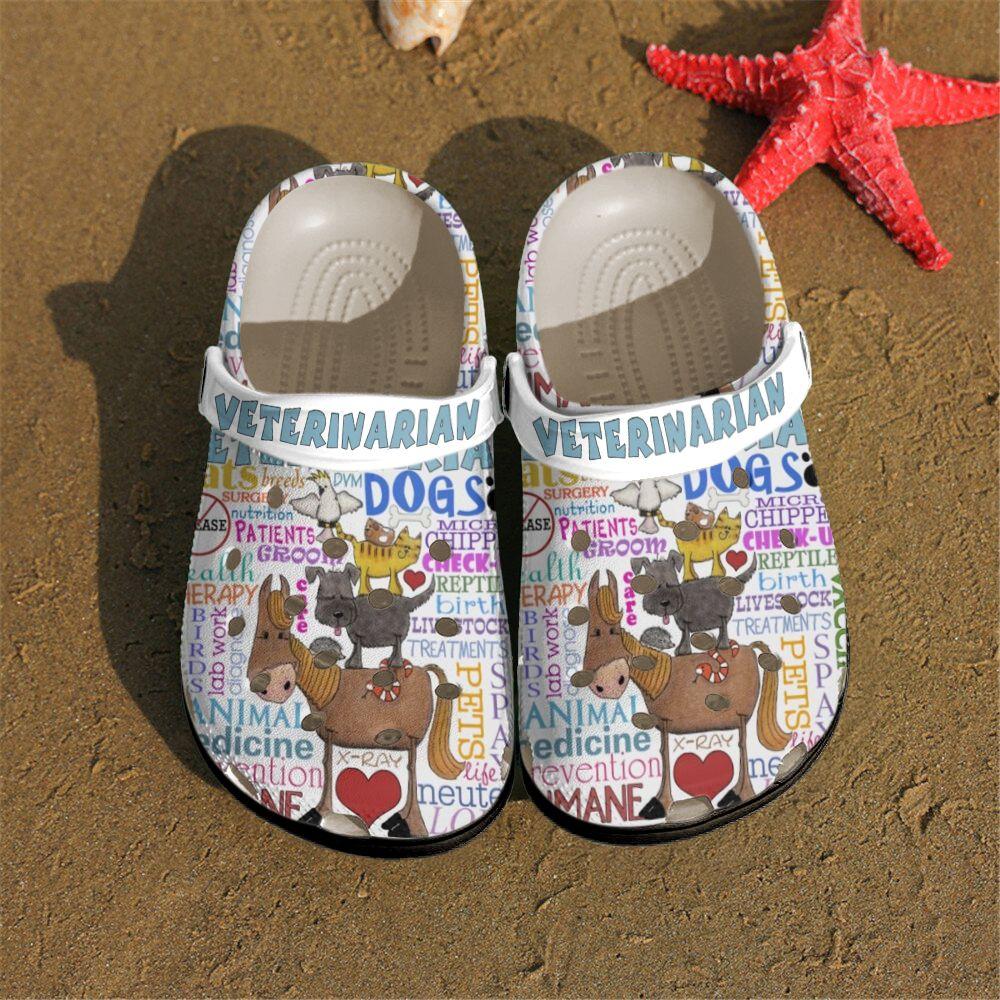 Vet Tech Personalized Clog, Custom Name, Text, Color, Number Fashion Style For Women, Men, Kid, Print 3D Vet Tech Life