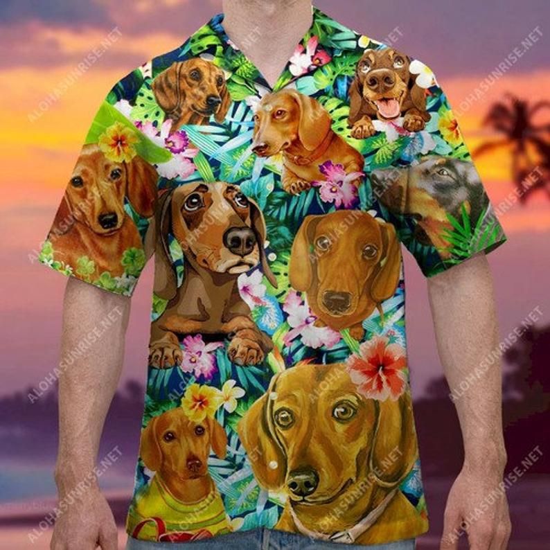 Dachshund Multicolor Best Design Hawaii Shirt Ha39151