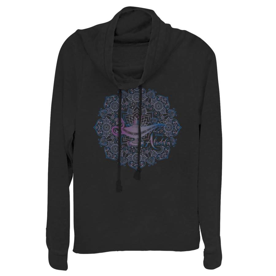 Aladdin Junior’s Magical Lamp Mandala Symbol Cowl Neck Sweatshirt