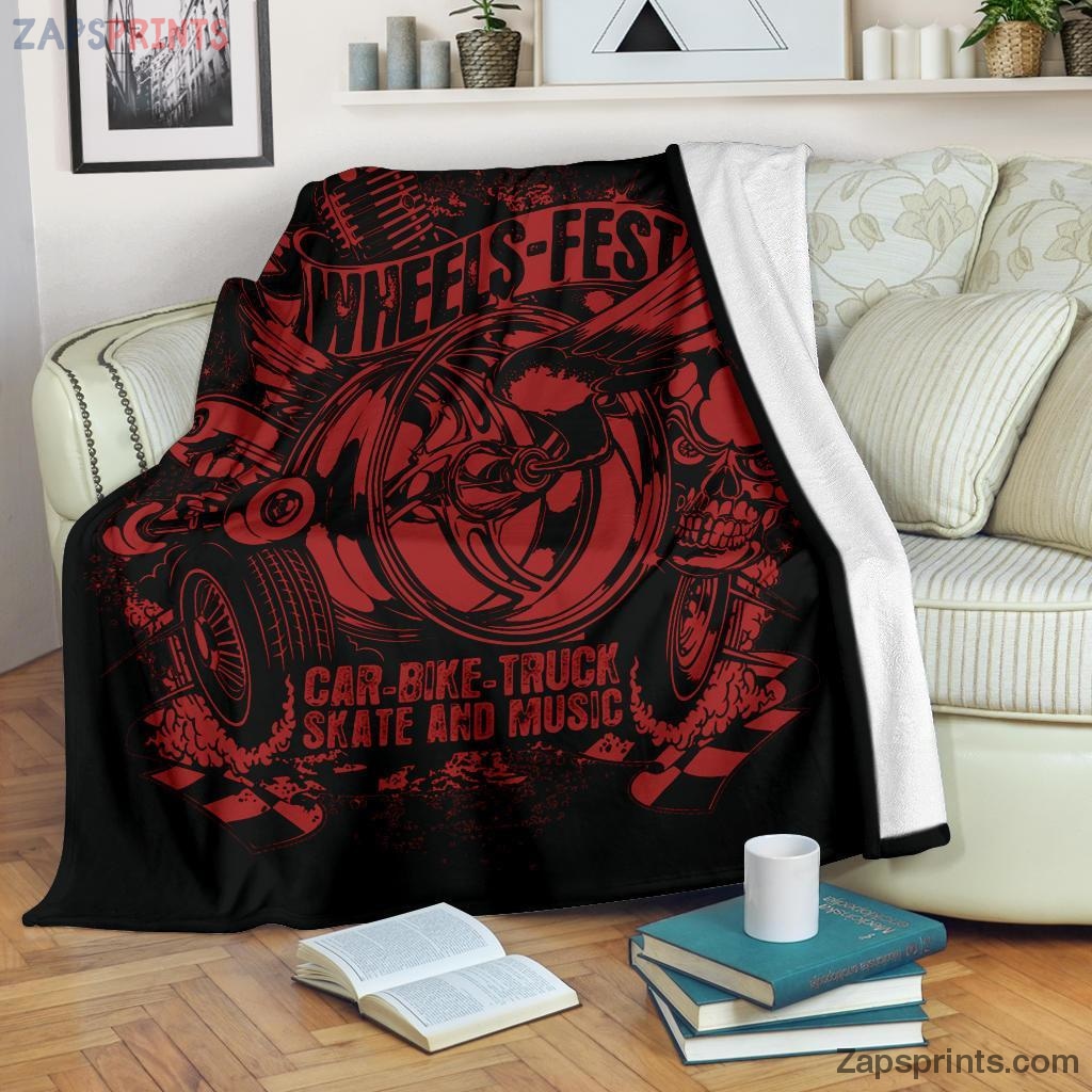 Gift For Racing Lover – Wheels-Fest Blanket – Gift For Friends