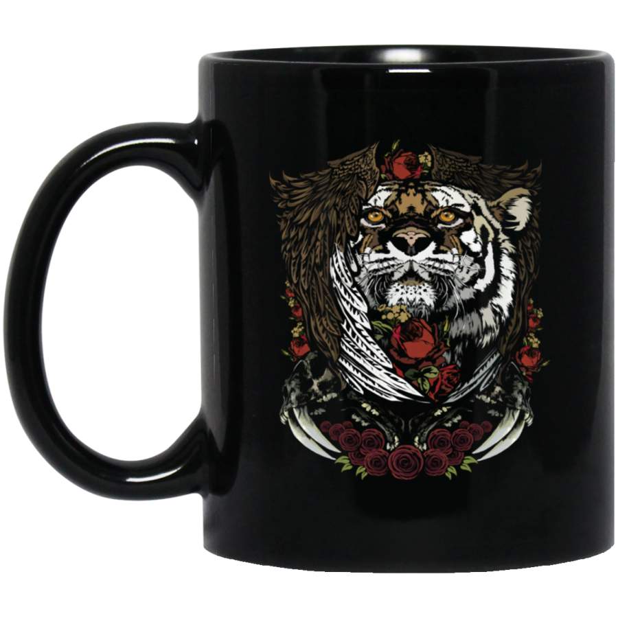 Tiger Wild Nature Spirit Animal with angle wings Coffee Mug