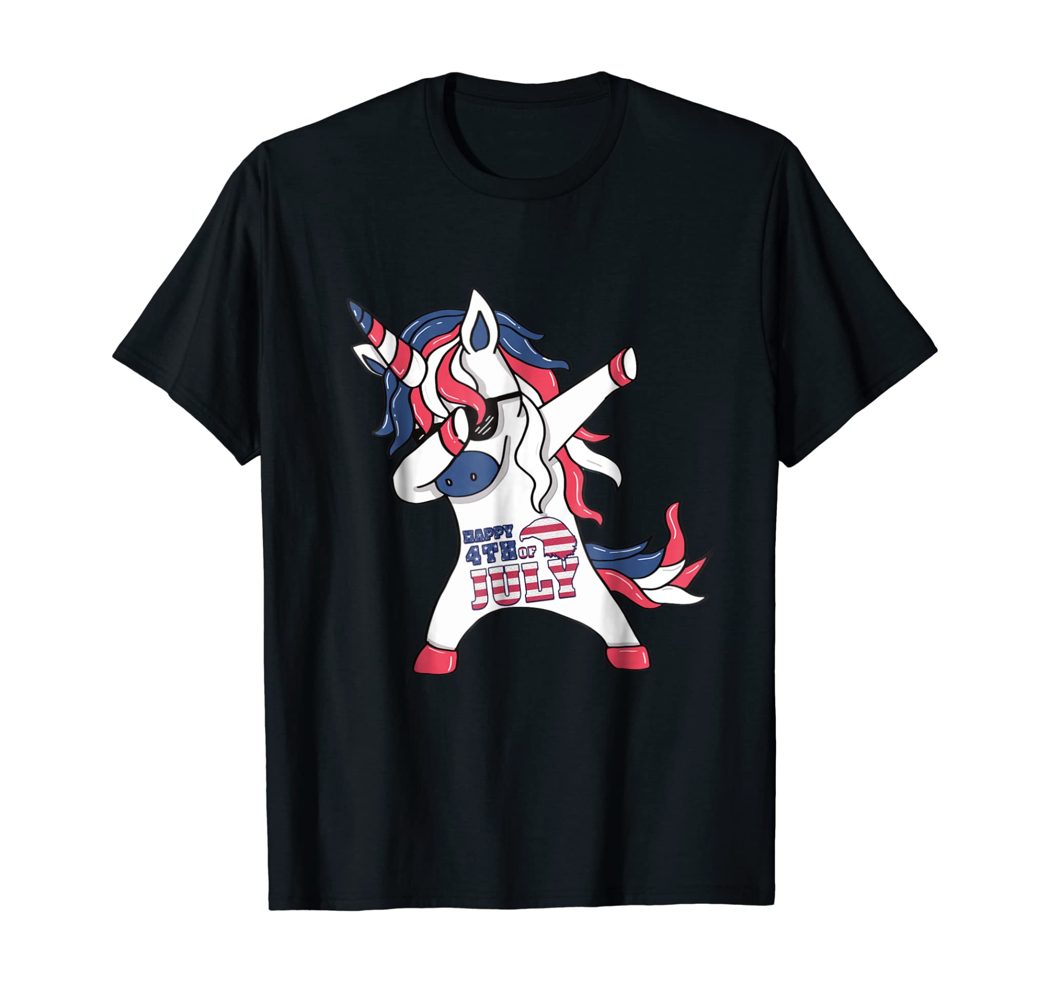 Dabbing Unicorn 4th of July T-Shirt I Independence Day Shirt