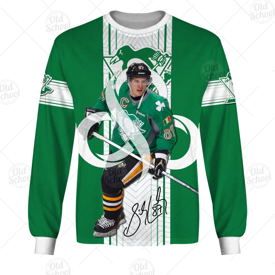 Nhl Pittsburgh Penguins Sidney Crosby St. Patricks Day Sweatshirt Aop Shirt