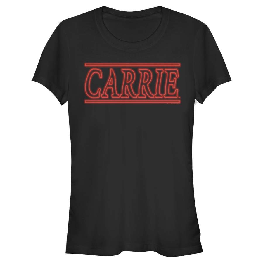 Carrie Junior’s Retro Neon Logo  T Shirt