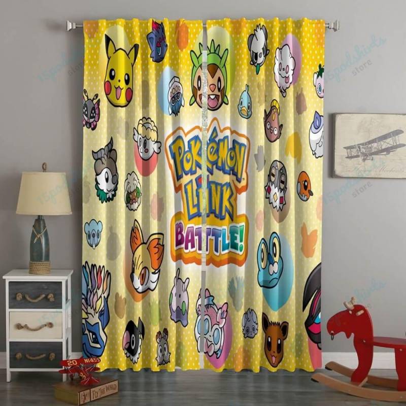 3D Printed Pokemon Battle Trozei Style Custom Living Room Curtains