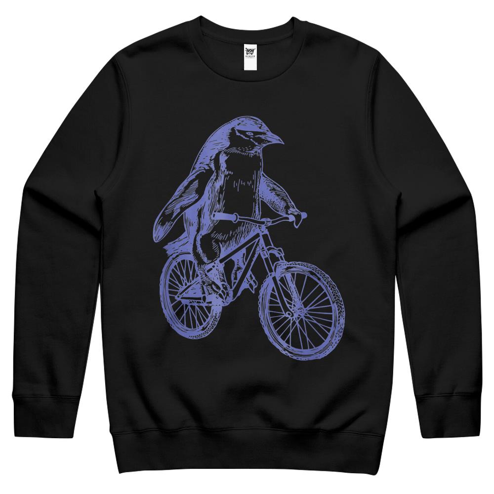 Seembo Penguin Cycling Bicycle Bicycling Biker Biking Bike Crewneck Sweatshirt