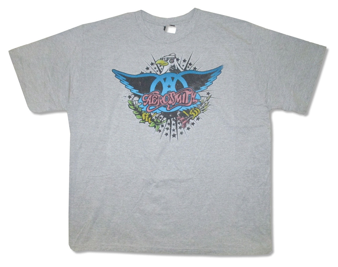 Aerosmith – Rare -Rockin’ Eagle – Athletic Gray T-Shirt