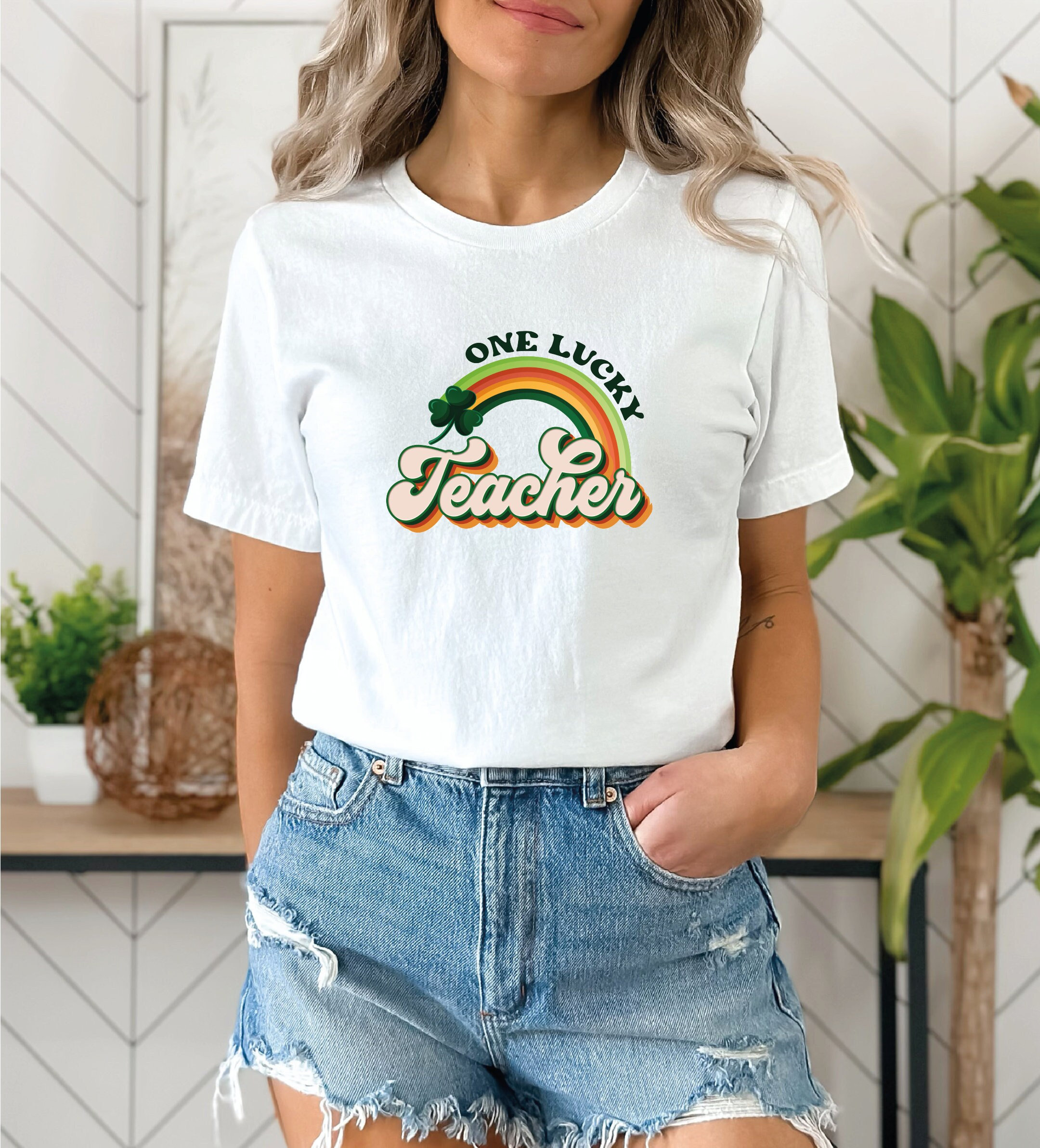 One Lucky Teacher Shirt , St patricks day rainbow Shirt , St. patricks day teacher shirt , One lucky Rainbow Shirt