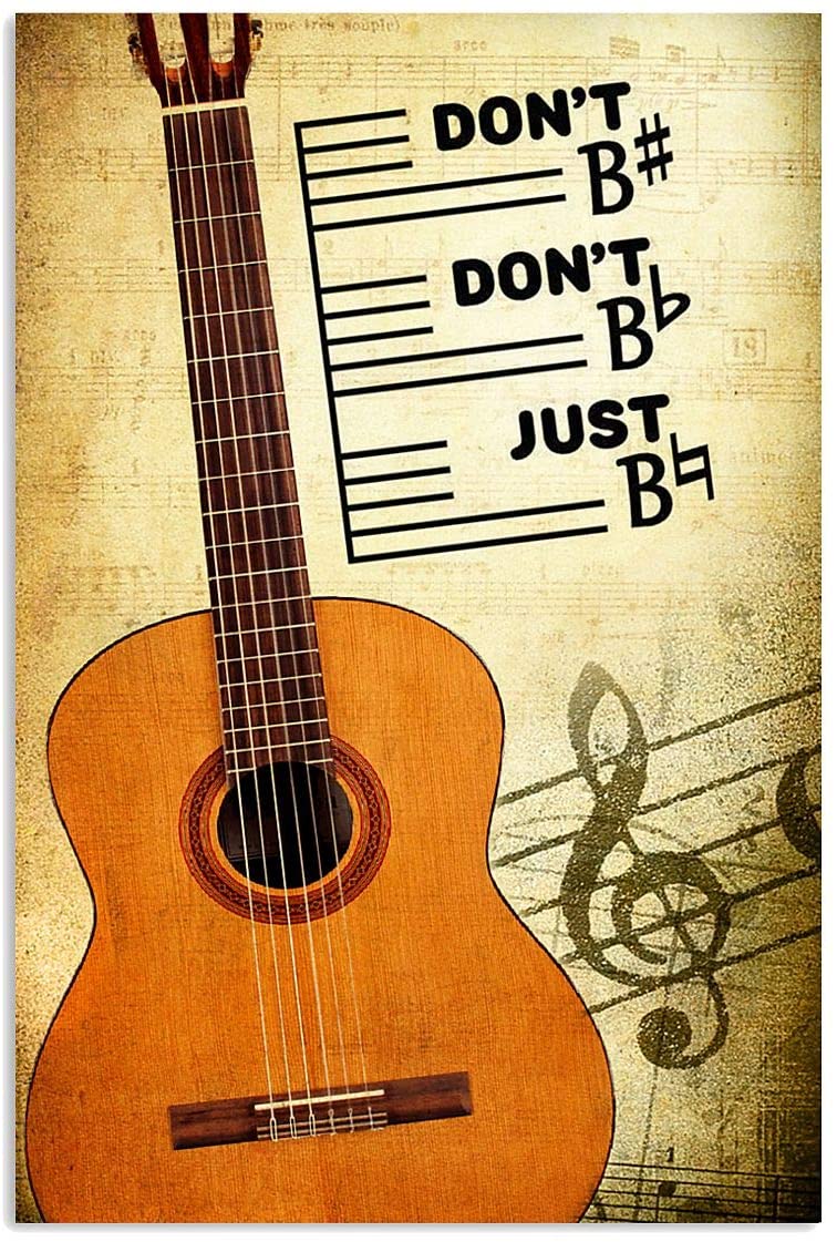 Vintage Classical Guitar – Don’T Don’T Just Poster Art Print      Home Decor Gift For Men Women Family Friend On Birthday Xmas