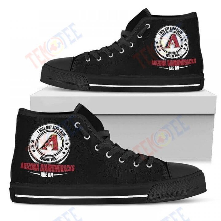 Mens Womens I Will Not Keep Calm Amazing Sporty Arizona Diamondbacks High Top Shoes TMT136