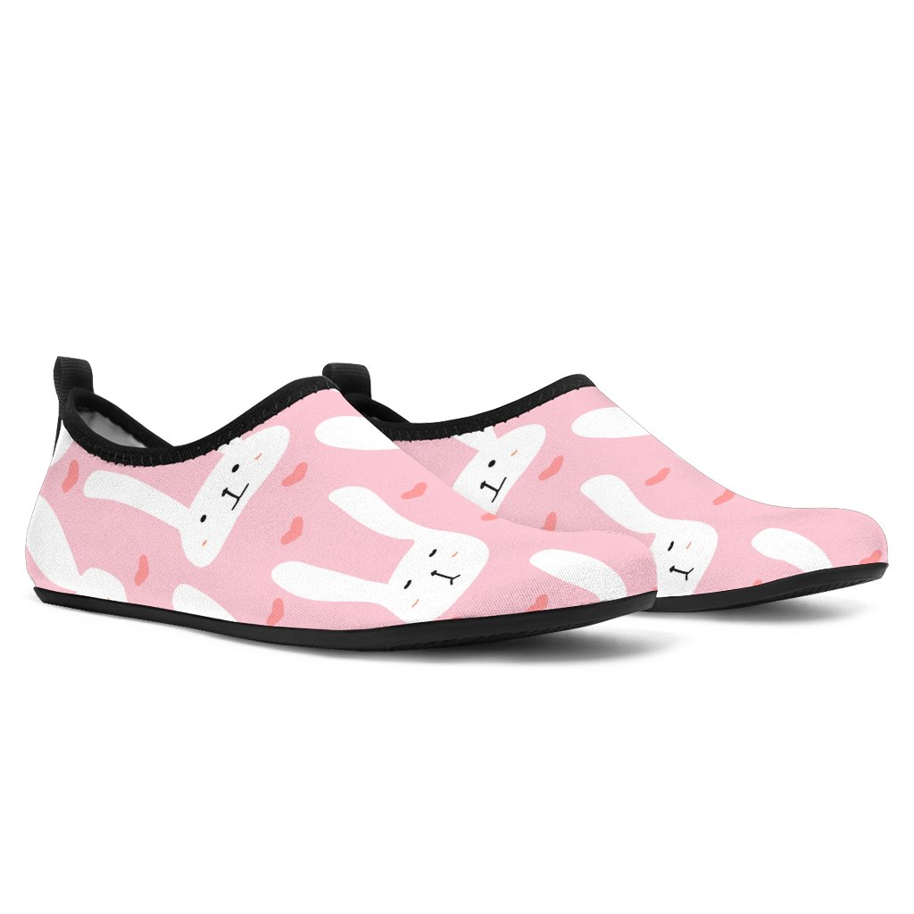 Pink & White Bunny Beach Shoes