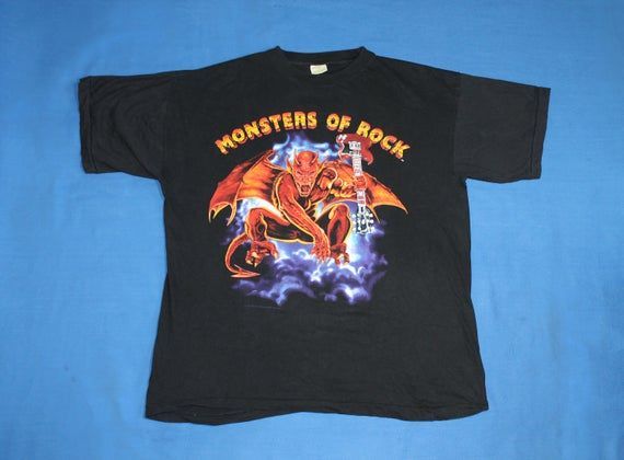 90S Monsters Of Rock Shirt Festival Shirt Uk Concert Shirt1991 Acdc Metallica Motley Crue Queensr Che The Black Crowes Men S Shirt