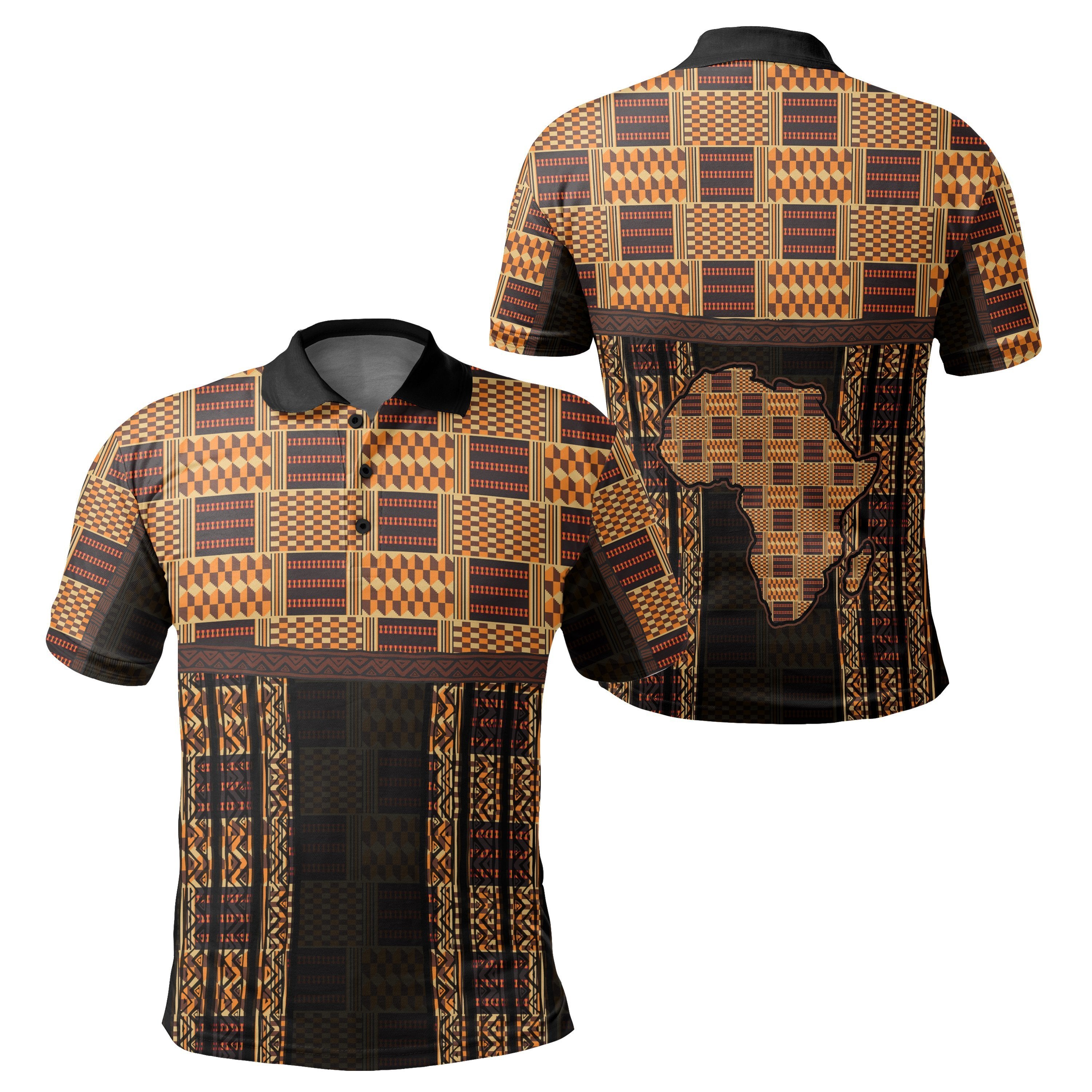 Greek Life Shirt – Greek Life Map Kente Bonwire Style Polo Shirt