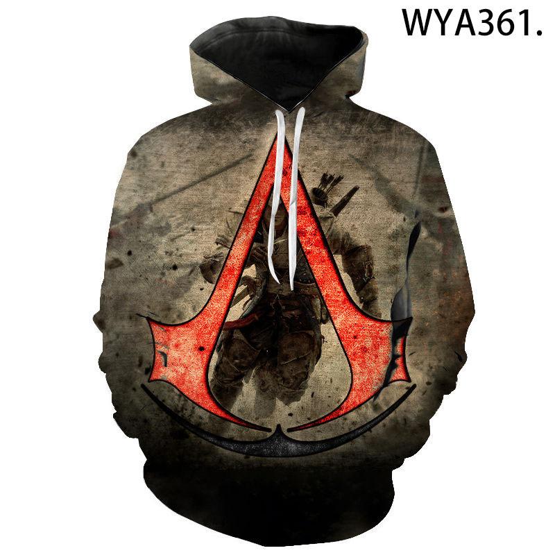 3D Digital Printing Game Assassin’s Creed Long-Sleeved Hoodie