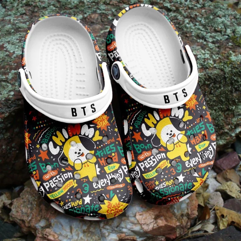 BTS Jungkook Pattern Crocs Comfortable Shoes Crocband Clogs For Men Women