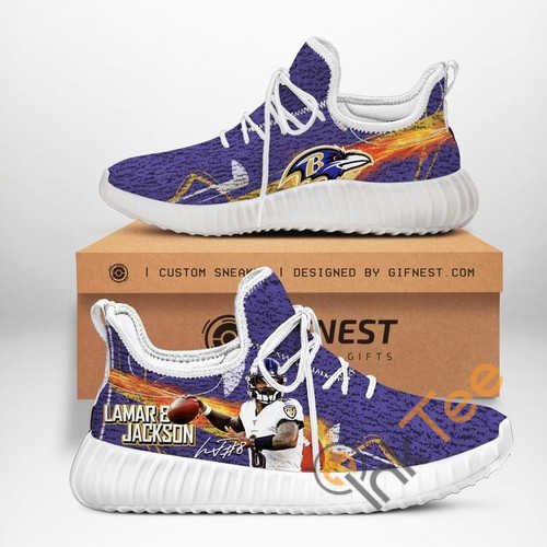 Baltimore Ravens Team Custom Shoes Personalized Name Yeezy Sneakers