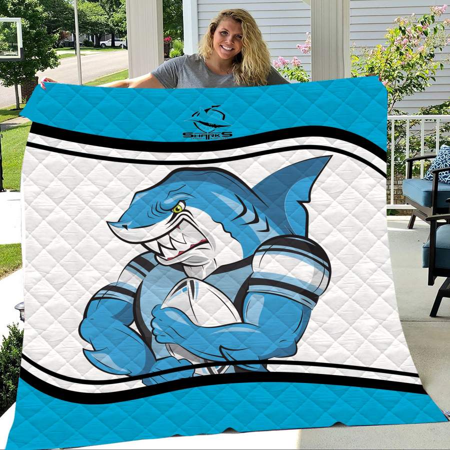 Cronulla-Sutherland Sharks Quilt Blanket NRL