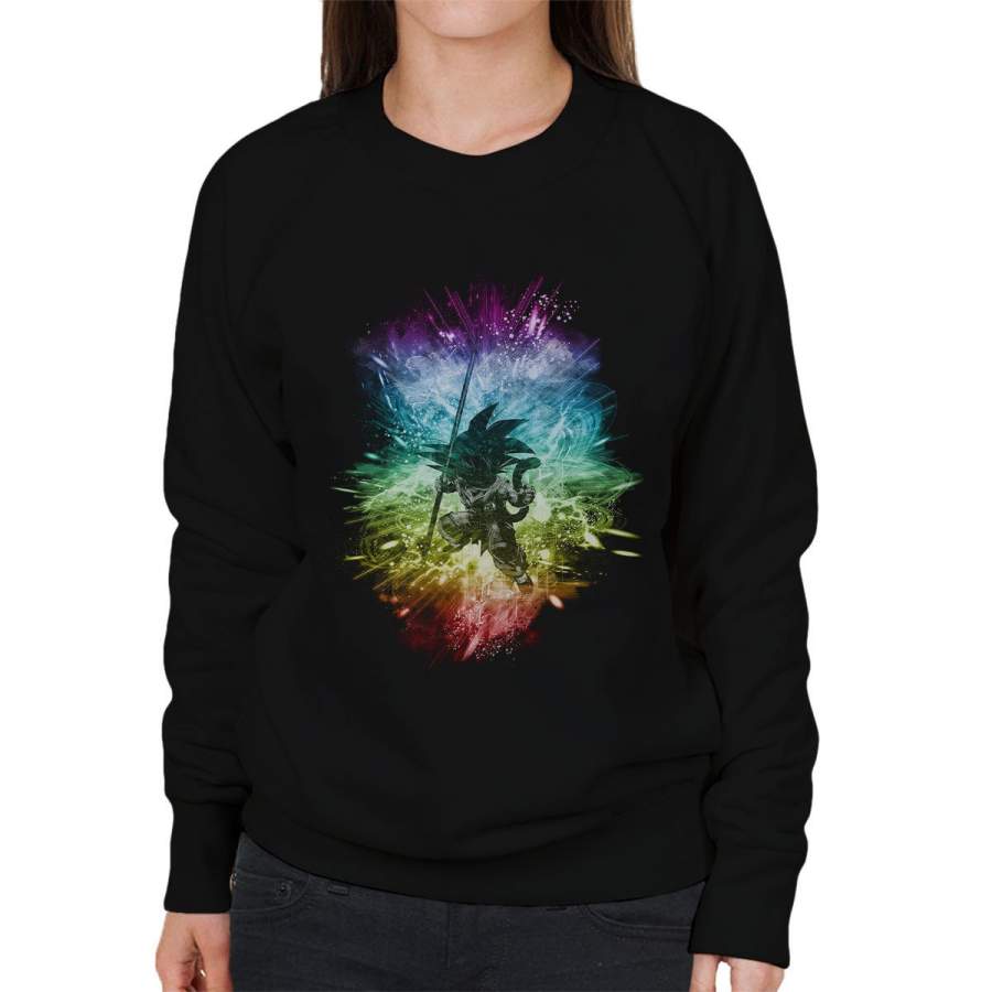 Dragon Ball Z Goku Rainbow Storm Women’s Sweatshirt