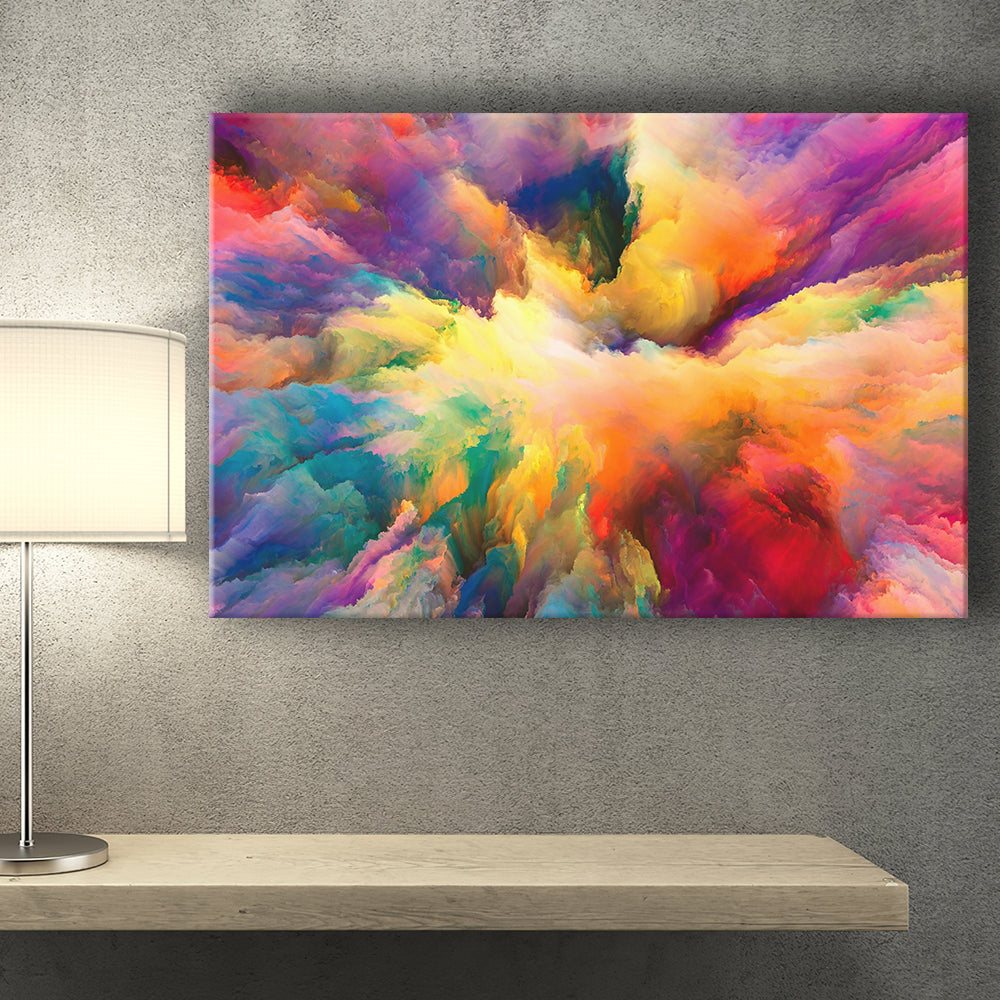 Abstract Colour Explosion Canvas Print – Canvas Painting, Canvas Art, Wall Art, Wall Decor