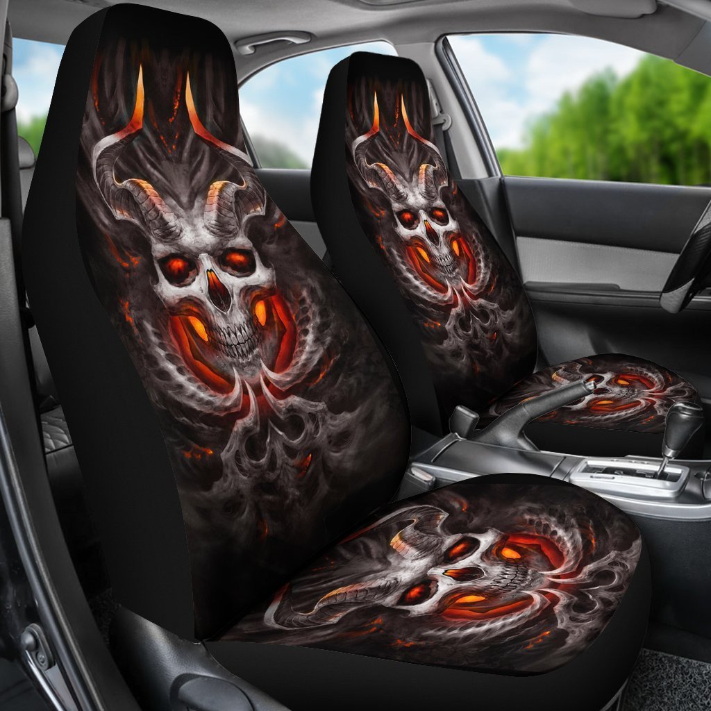 Burning Skull – Seat Covers For Car