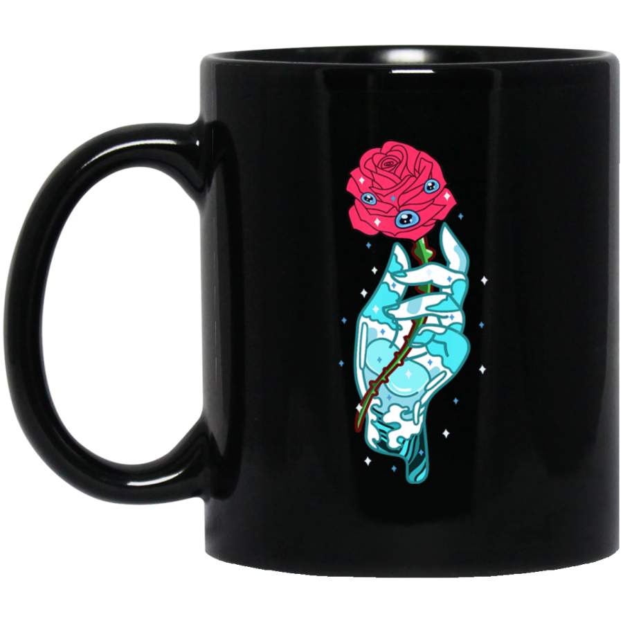 Aesthetic Hand Holding A Rose Pastel Goth Clothing Coffee Mug