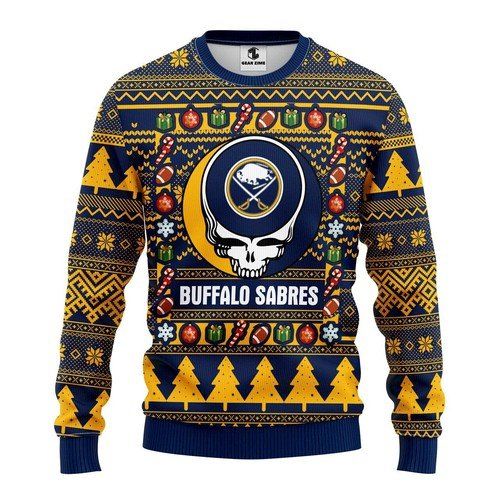 Buffalo Sabres Grateful Dead Ugly Christmas Sweater, All Over Print Sweatshirt